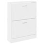 Voir la diapositive 4 : VIDAXL Armoire a chaussures Blanc 59x17x81 cm Bois d'ingenierie