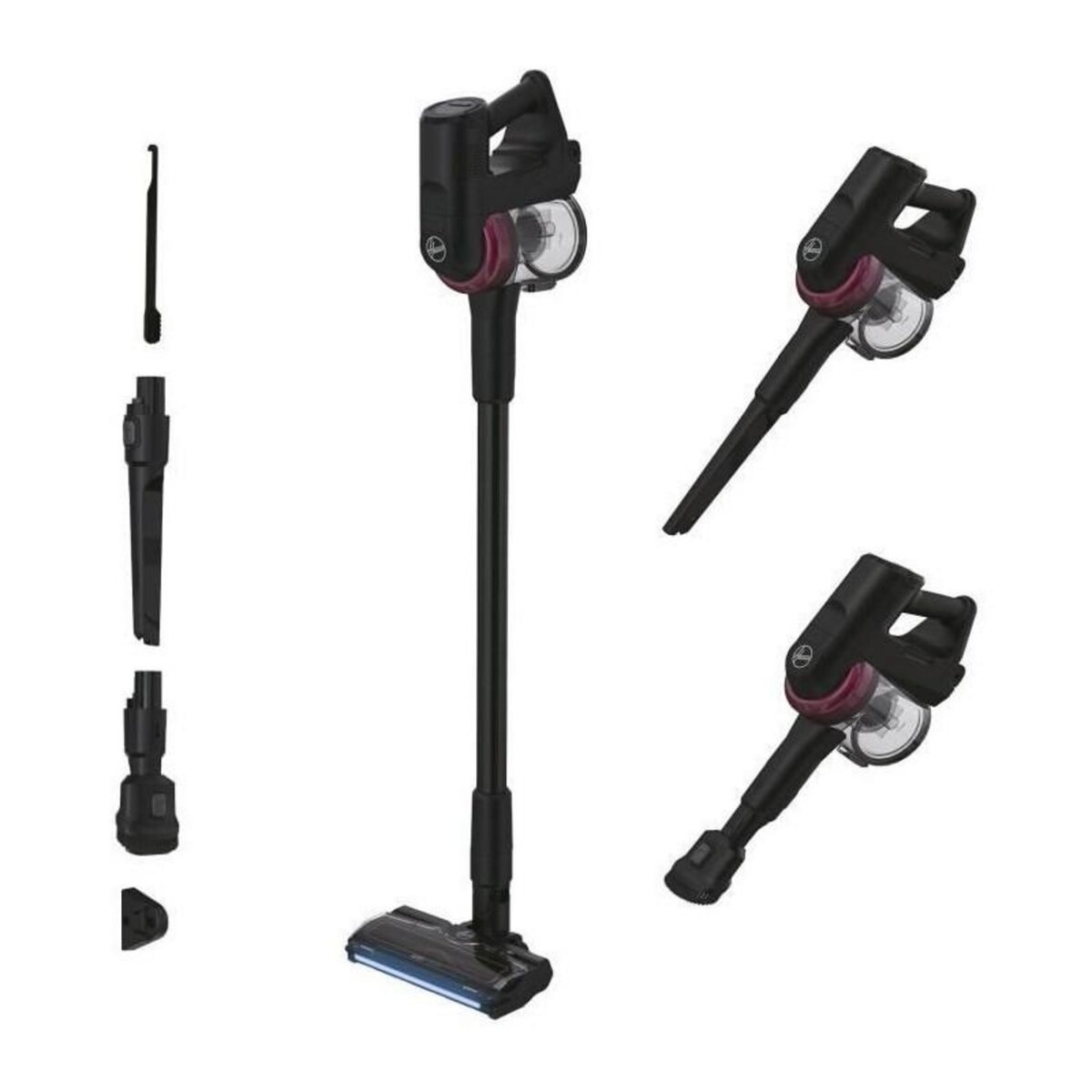 HOOVER Aspirateur Balai sans Fil - HOOVER HF410H - 190 W - Autonomie : 30 min - 0,7 L