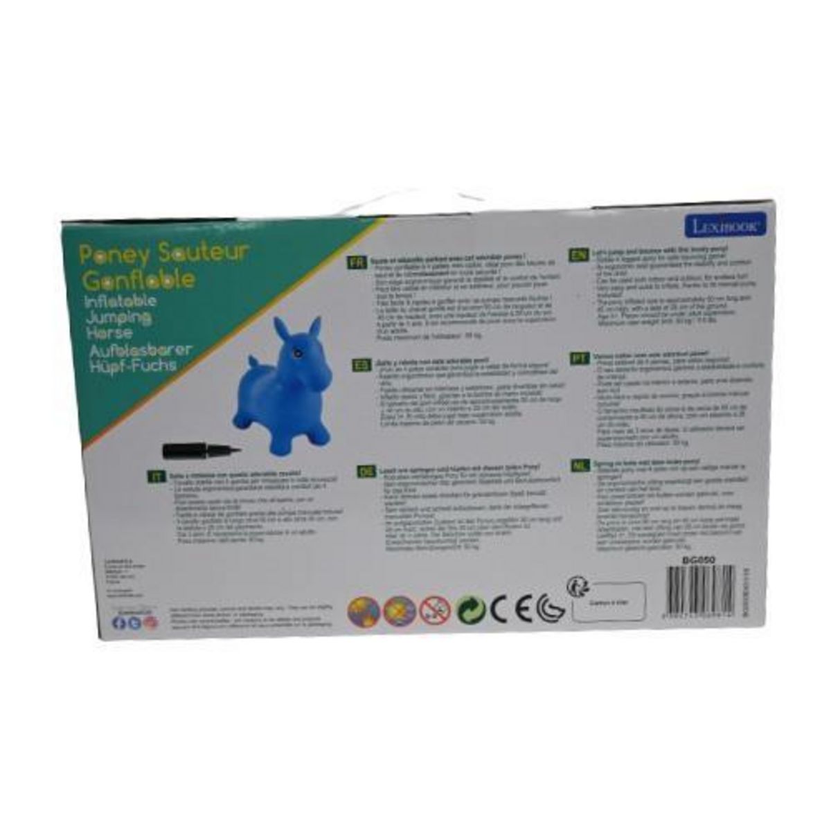 Lexibook Poney Sauteur Gonflable Bleu