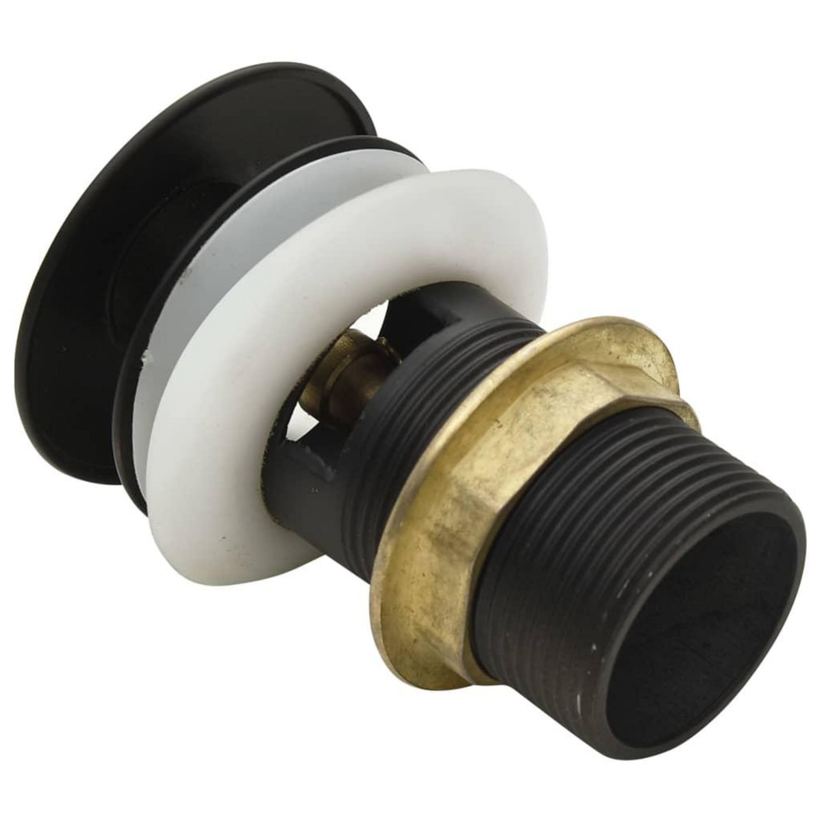 VIDAXL Drain a poussoir avec debordement Gris 6,4x6,4x9,1 cm