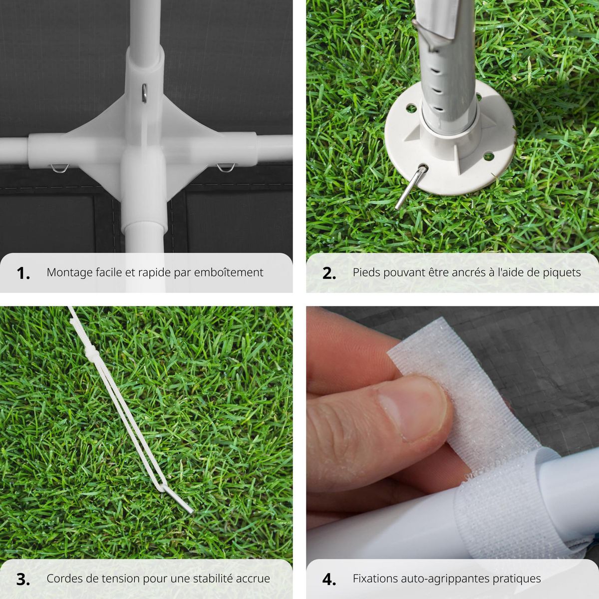 tectake Barnum Elasa 9x3m avec 8 éléments latéraux