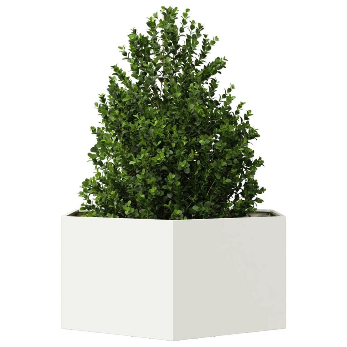 VIDAXL Jardiniere blanc hexagone 104x90x45 cm acier