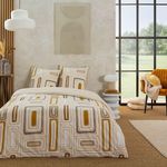 FUTURE HOME Parure de lit 2 personnes géométrique réversible