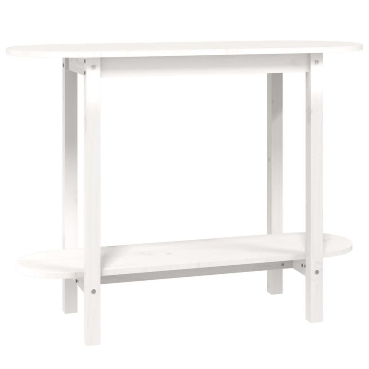 VIDAXL Table console Blanc 110x40x80 cm Bois massif de pin