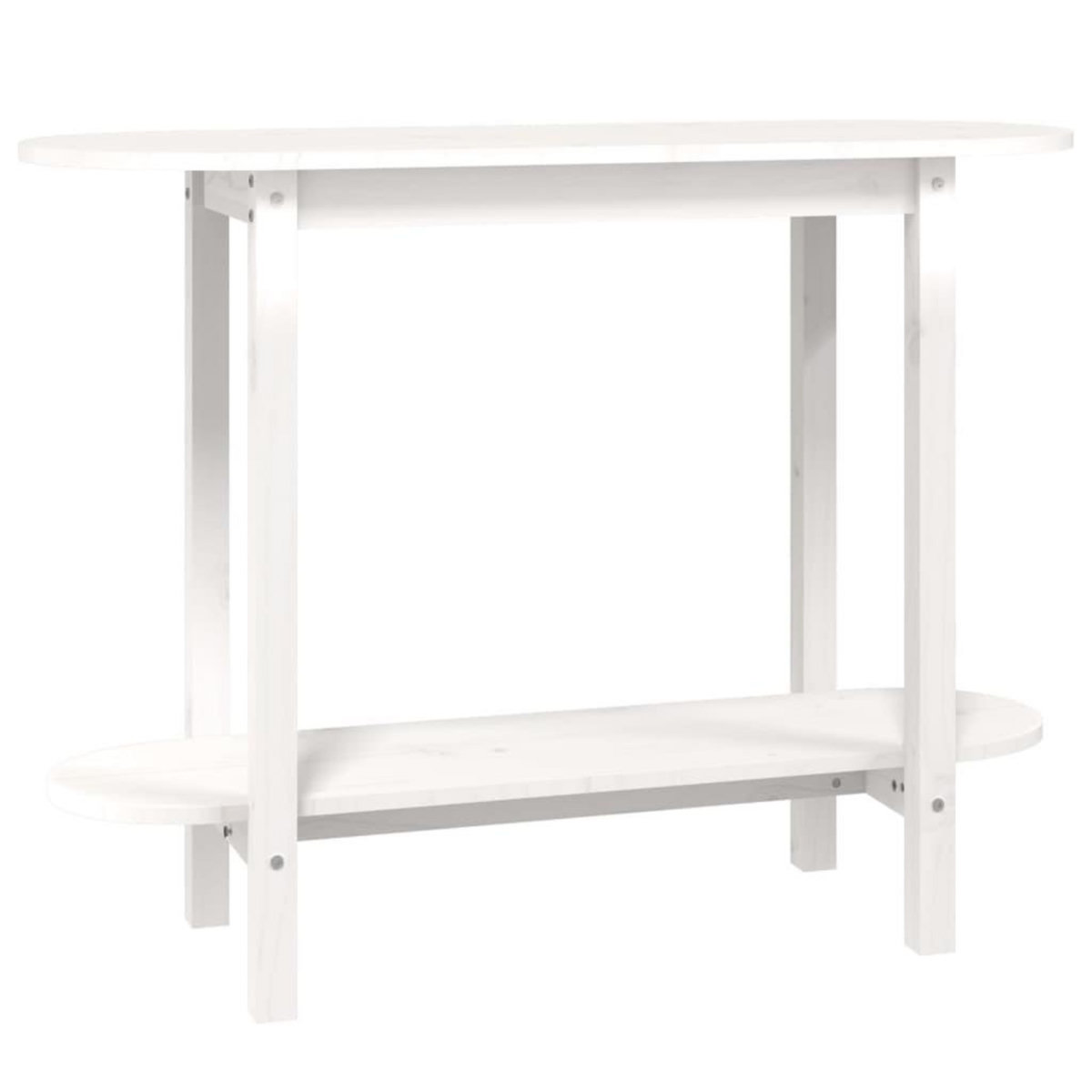 VIDAXL Table console Blanc 110x40x80 cm Bois massif de pin