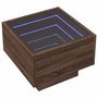 Voir la diapositive 3 : VIDAXL Table d'appoint et LED chene marron 40x40x30 cm bois ingenierie