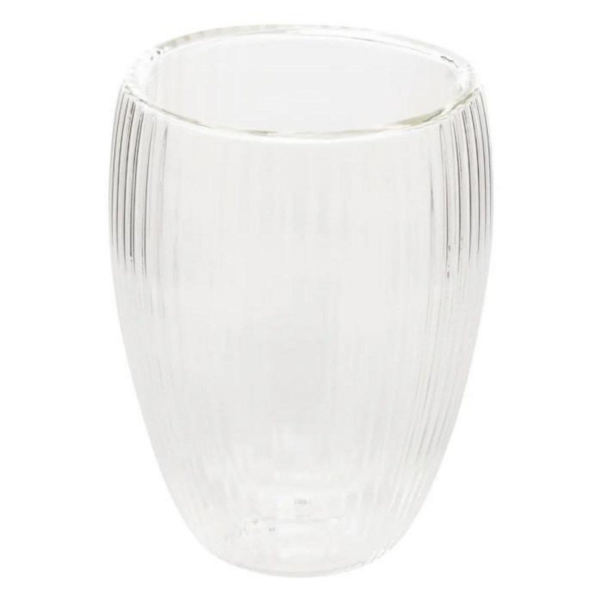 SECRET DE GOURMET Lot de 6 Mugs Striés  Cléa  28cl Transparent