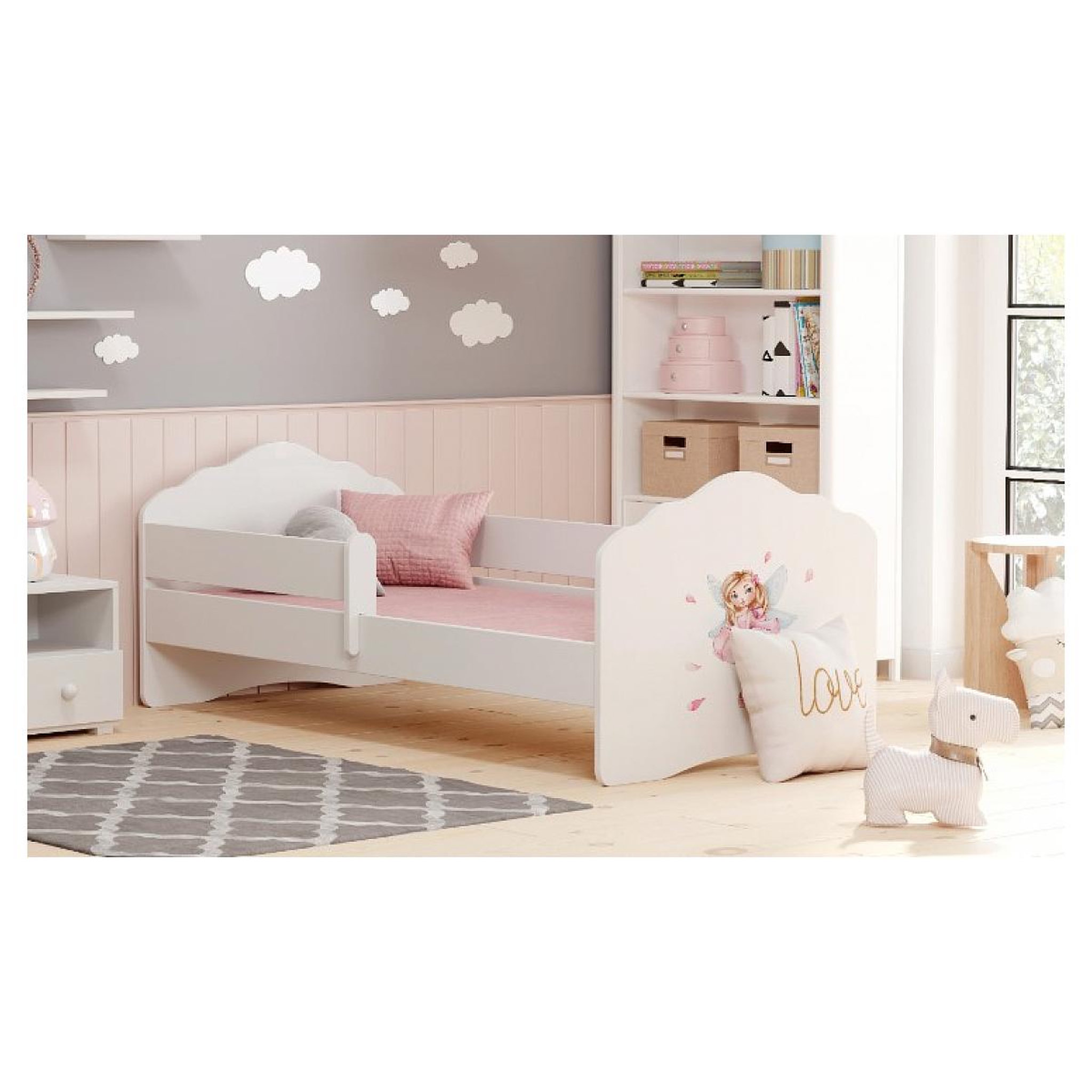 Voir la diapositive 2 : KOBI Lit enfant FALA BAR 160x80 Fée avec matelas