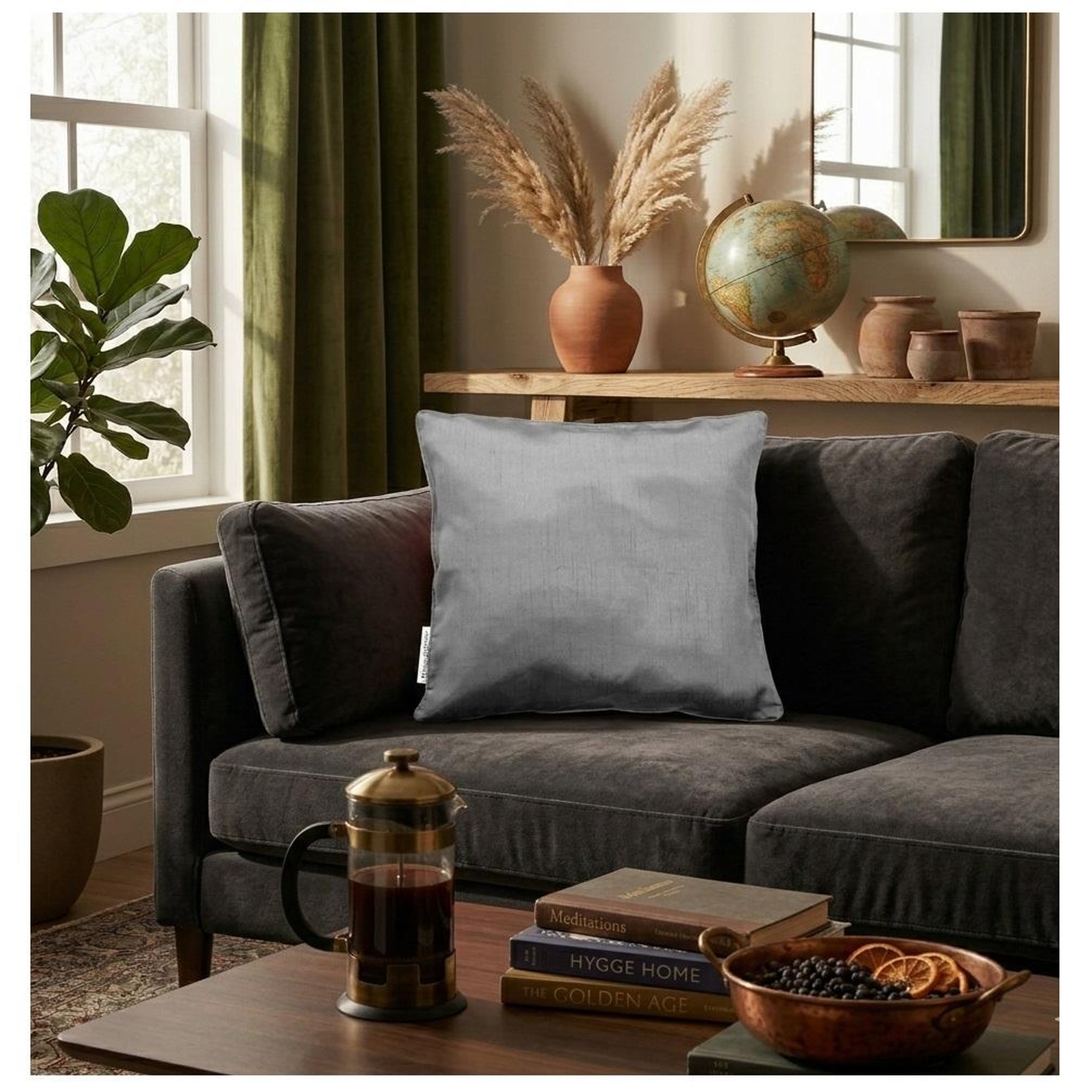 Voir la diapositive 3 : Eden Housse de coussin shantung shana