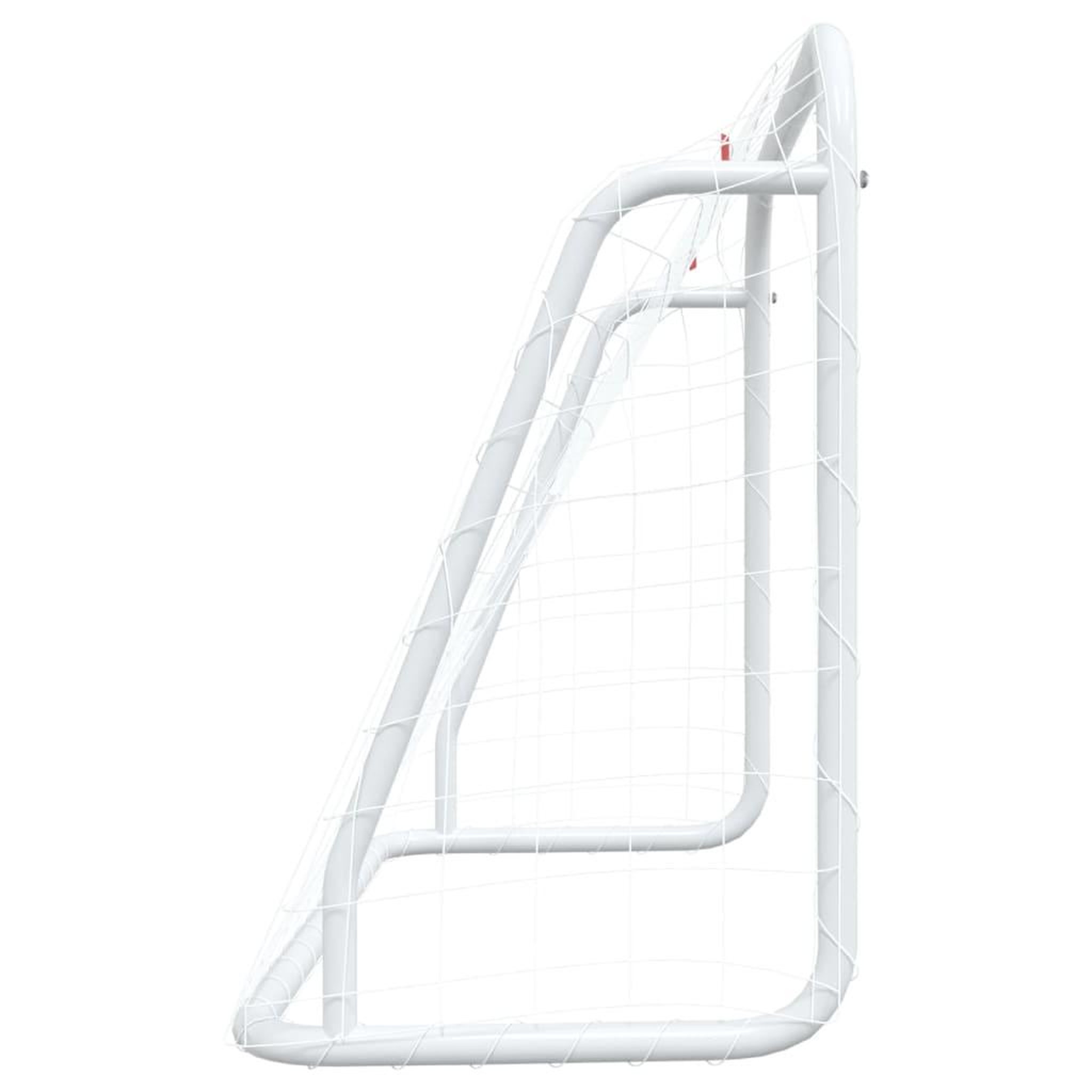 Voir la diapositive 4 : VIDAXL But de football et filet blanc 125x96x60 cm acier et polyester