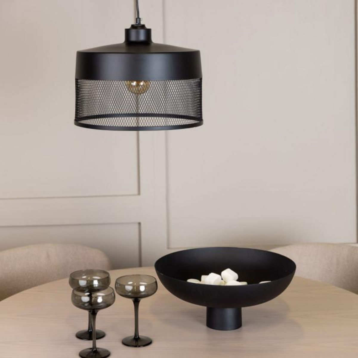 Paris Prix Lampe Suspension Design  Toulon  33cm Noir