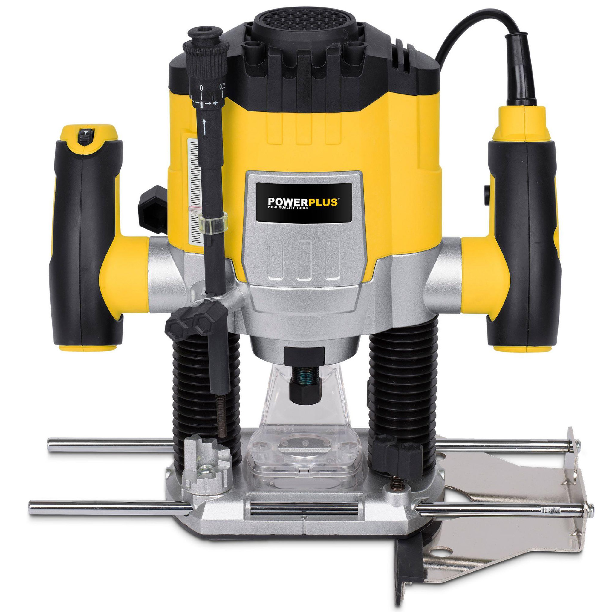 Voir la diapositive 2 : POWERPLUS Défonceuse 1200w 6 fraises en coffret powerplus