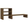 Voir la diapositive 2 : VIDAXL Support de moniteur Marron miel 81x20x30 cm Bois de pin solide