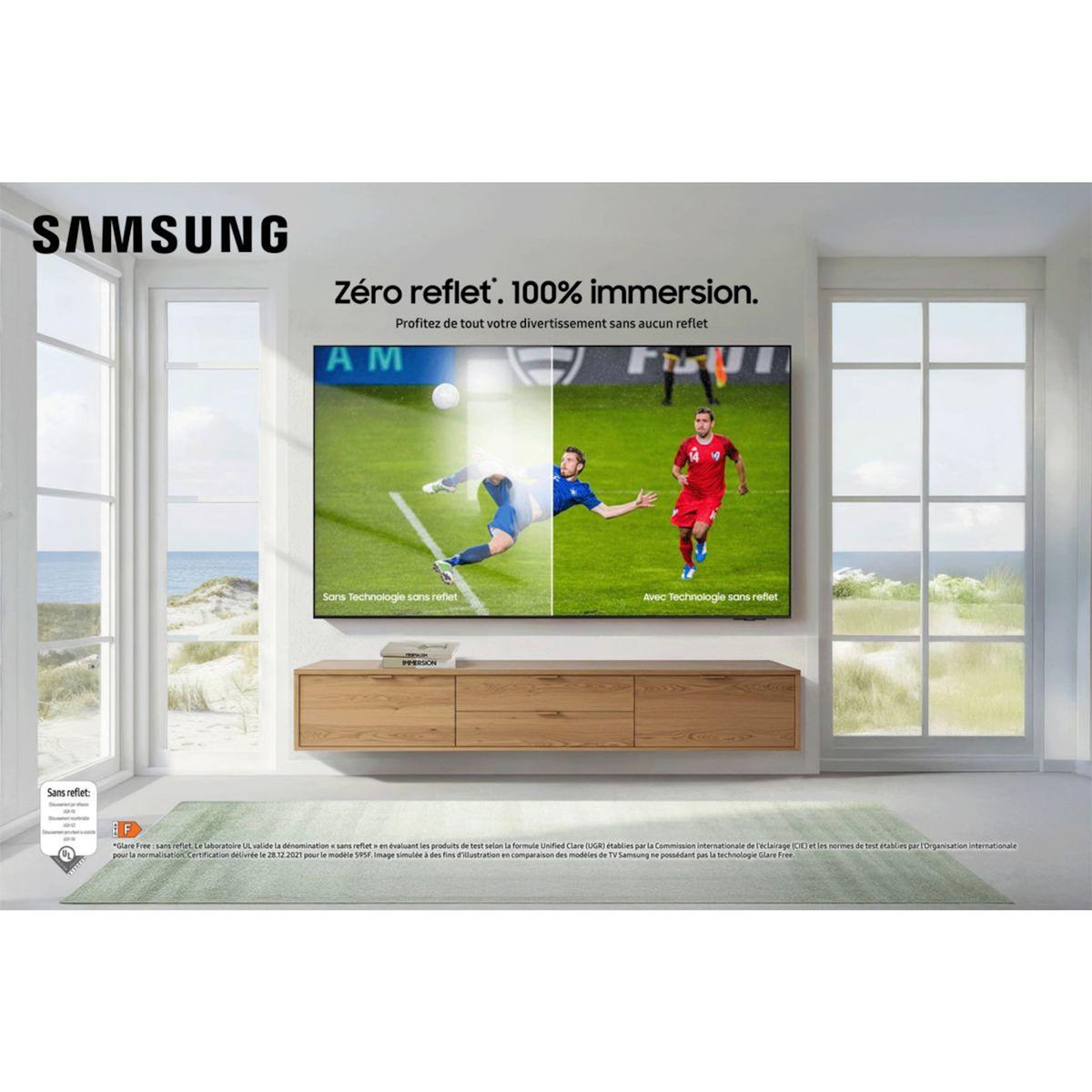 Samsung TV OLED TQ77S95F sans reflet 4K AI Smart TV 2025
