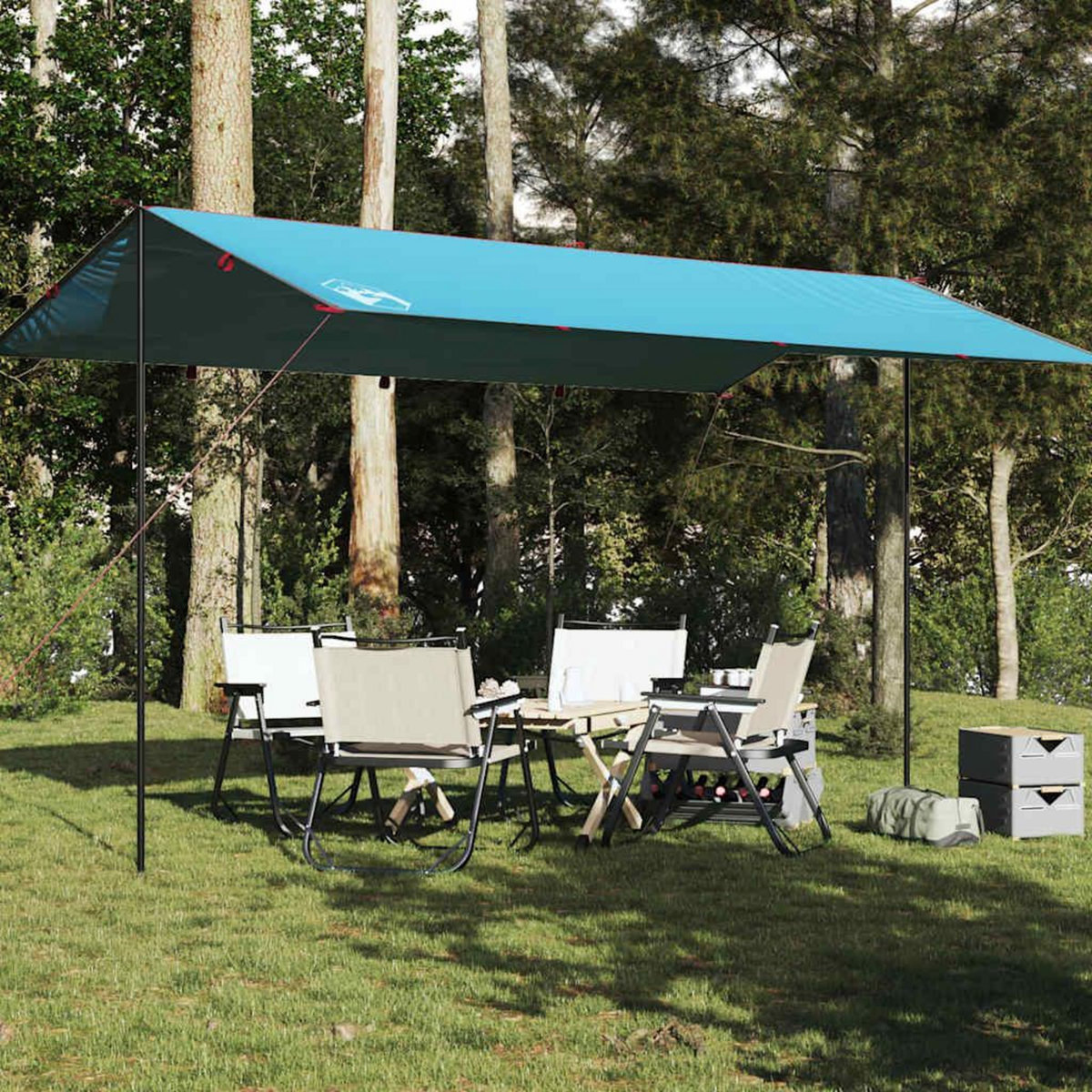 VIDAXL Bache de camping bleu 500x294 cm impermeable
