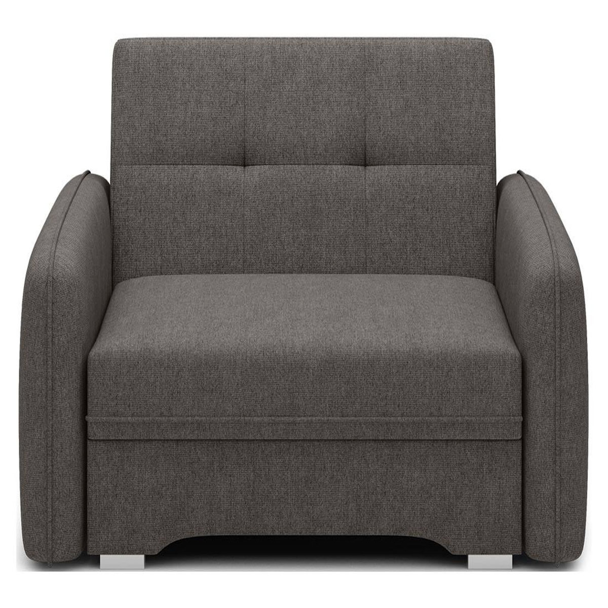 BEST MOBILIER Michelle - fauteuil convertible avec coffre en velours