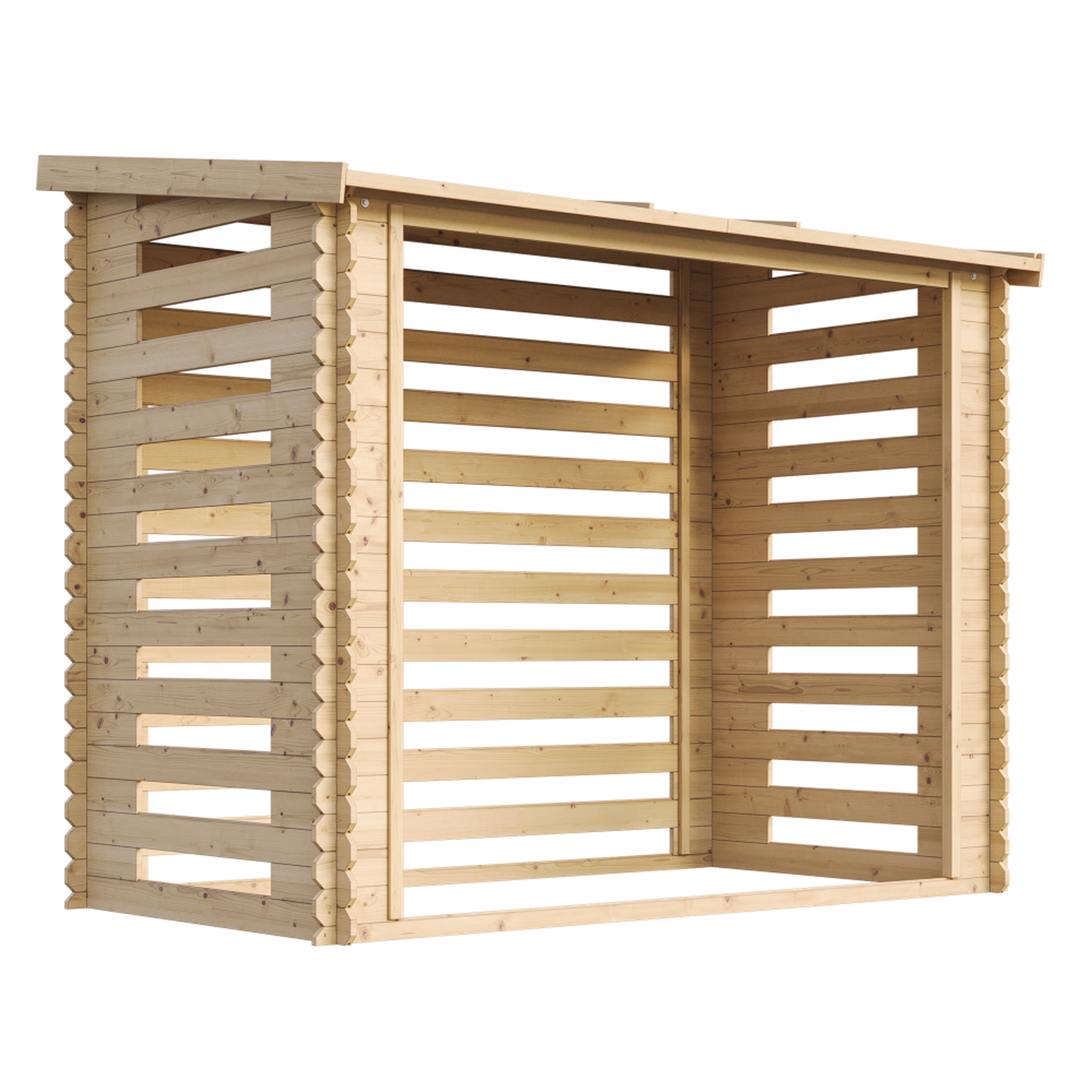 TIMBELA Abri à bûches 2.63 m2 - Abri De Stockage Du Bois et range bûches extérieur M202