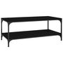 Voir la diapositive 2 : VIDAXL Table basse Noir 80x50x40 cm Bois d'ingenierie