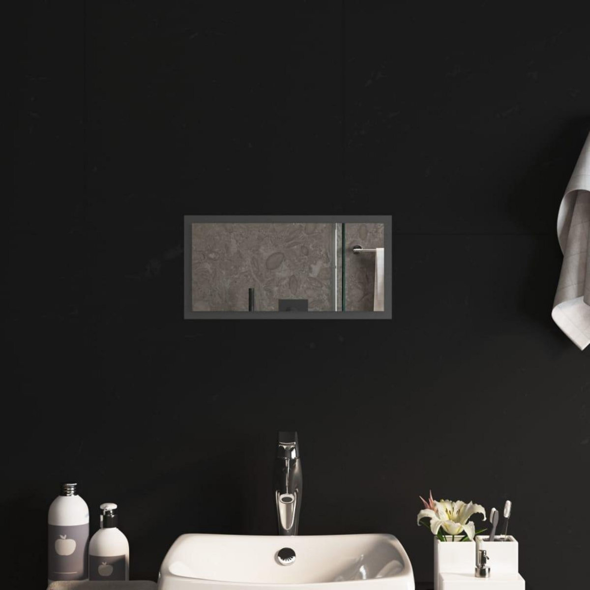 VIDAXL Miroir de salle de bain a LED 20x40 cm
