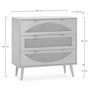 Voir la diapositive 6 : VS VENTA-STOCK Commode Luna 3 tiroirs couleur chêne