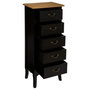 Voir la diapositive 3 : ATMOSPHERA Chiffonnier 5 Tiroirs  Chrysa  113cm Noir