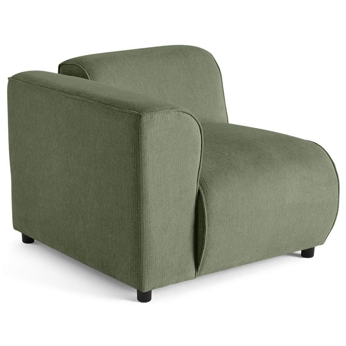 LISA DESIGN Suaro - module d'assise d'angle gauche en tissu texturé