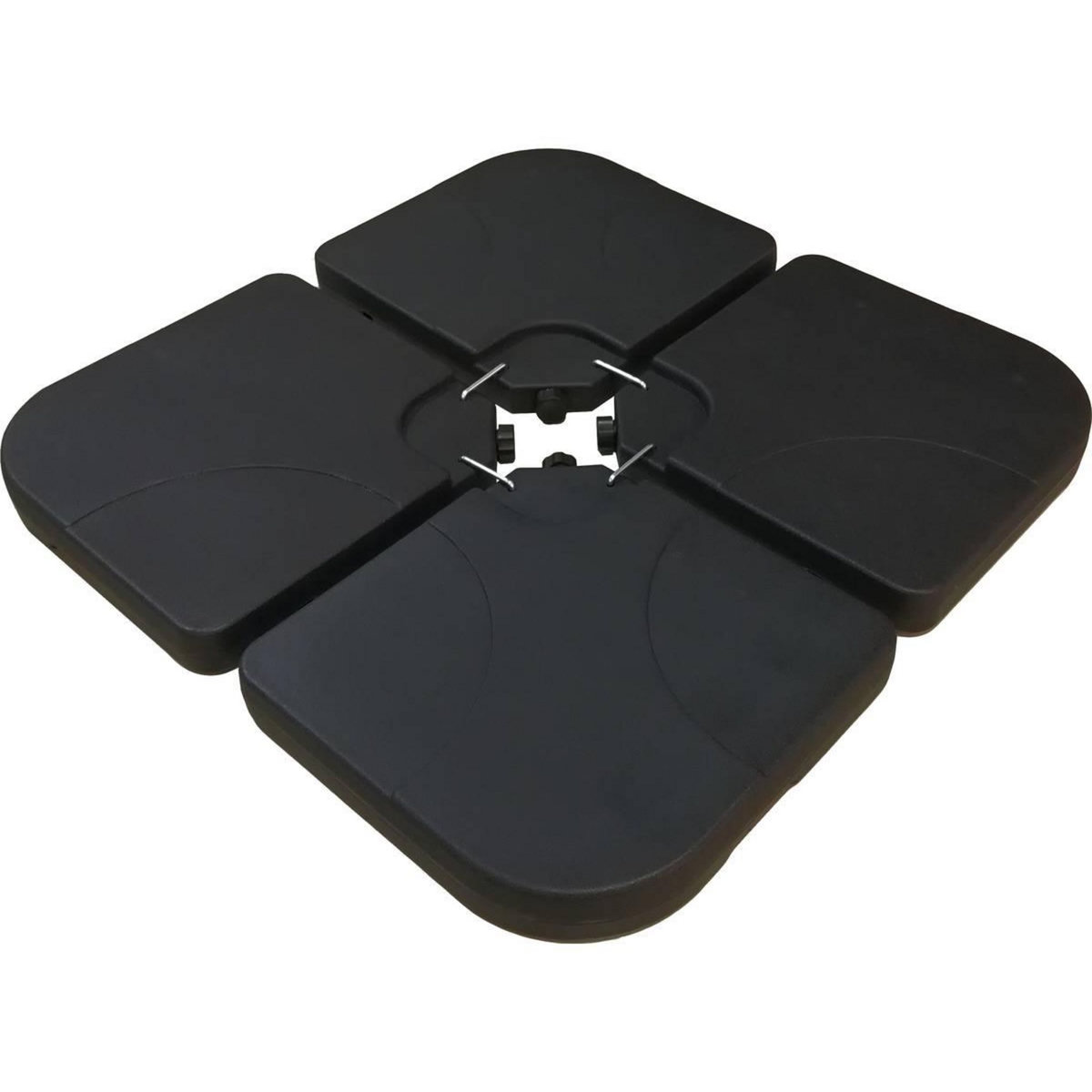 Habitat et Jardin Parasol jardin déporté Alu  Ilios  - Rond - Ø 3 m - Noir - Dalles incluses