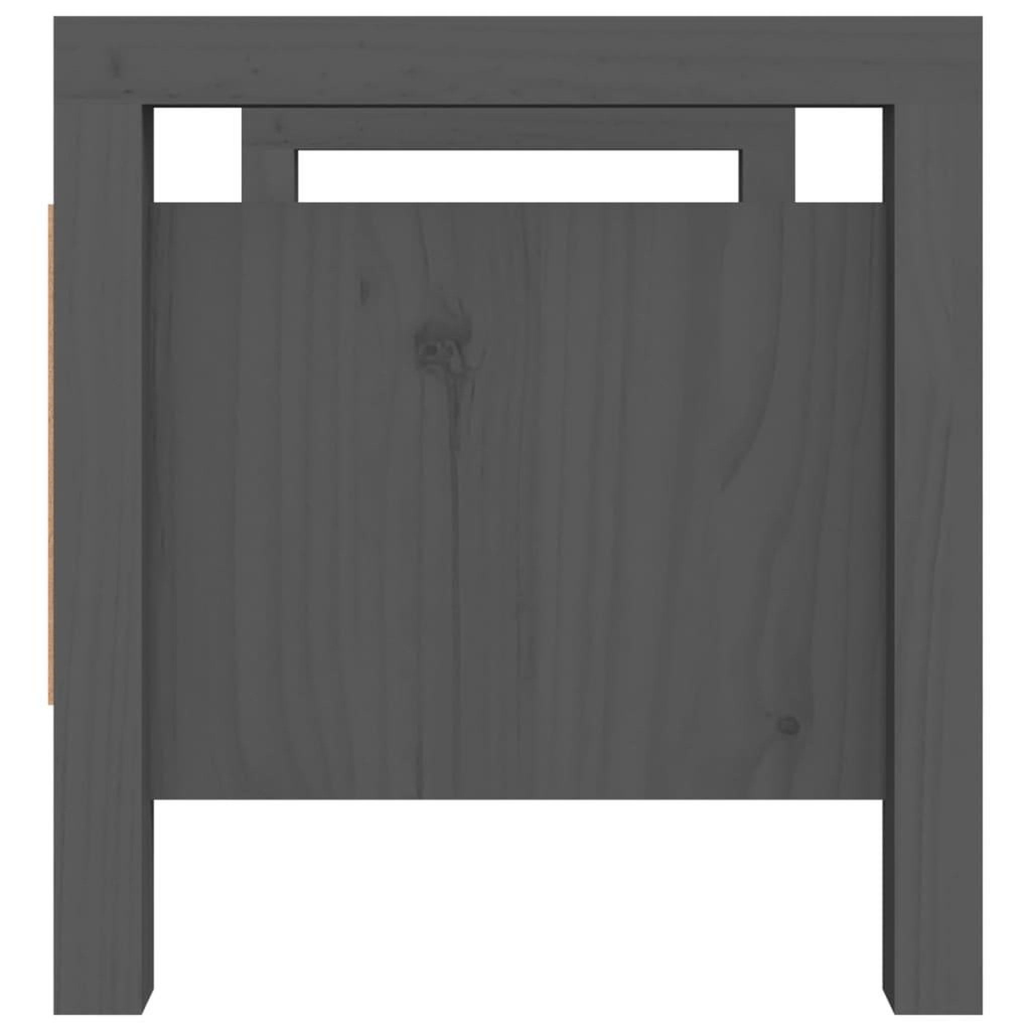 Voir la diapositive 5 : VIDAXL Banc d'entree Gris 80x40x43 cm Bois de pin massif
