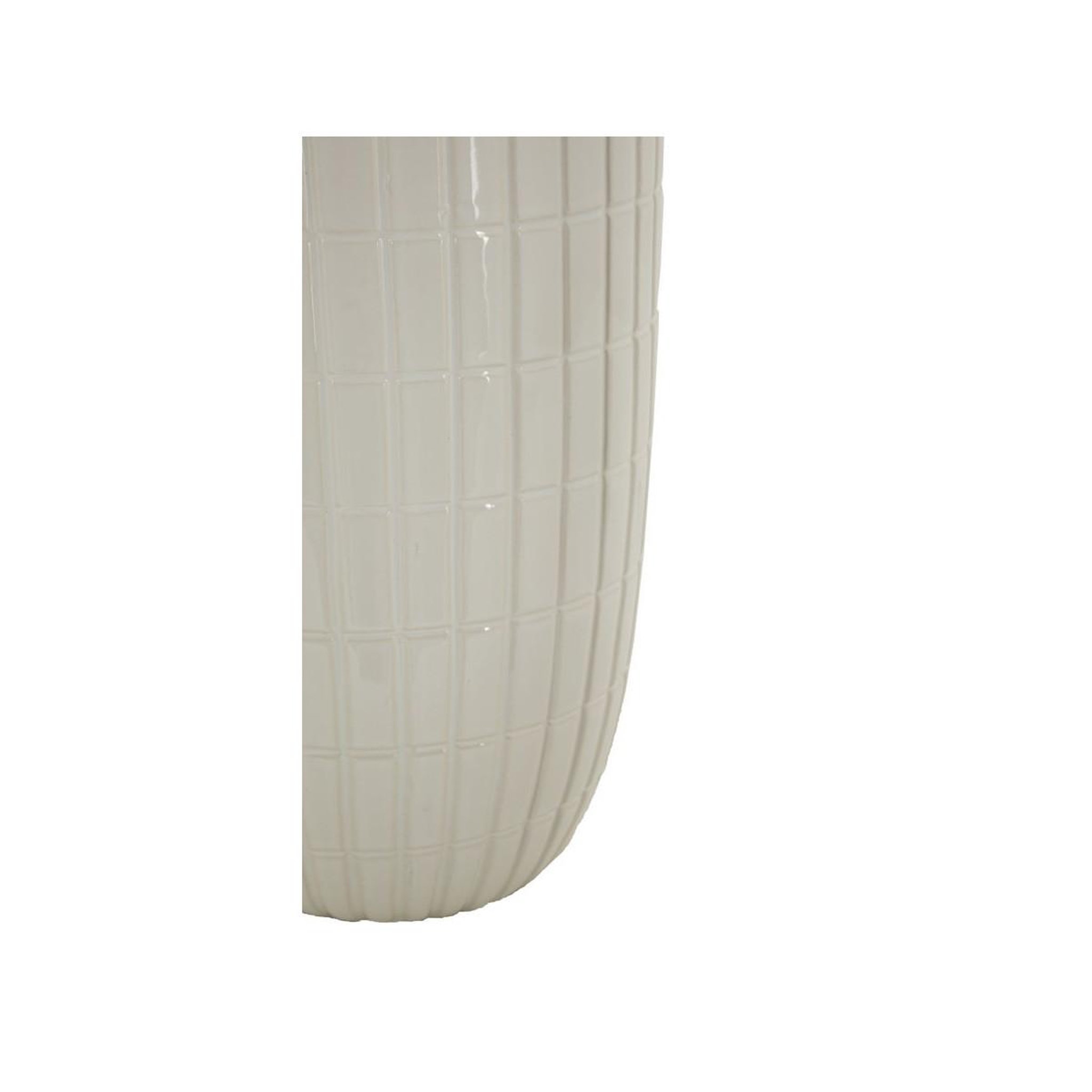 Voir la diapositive 5 : Paris Prix Vase design en céramique  shopping  25cm blanc