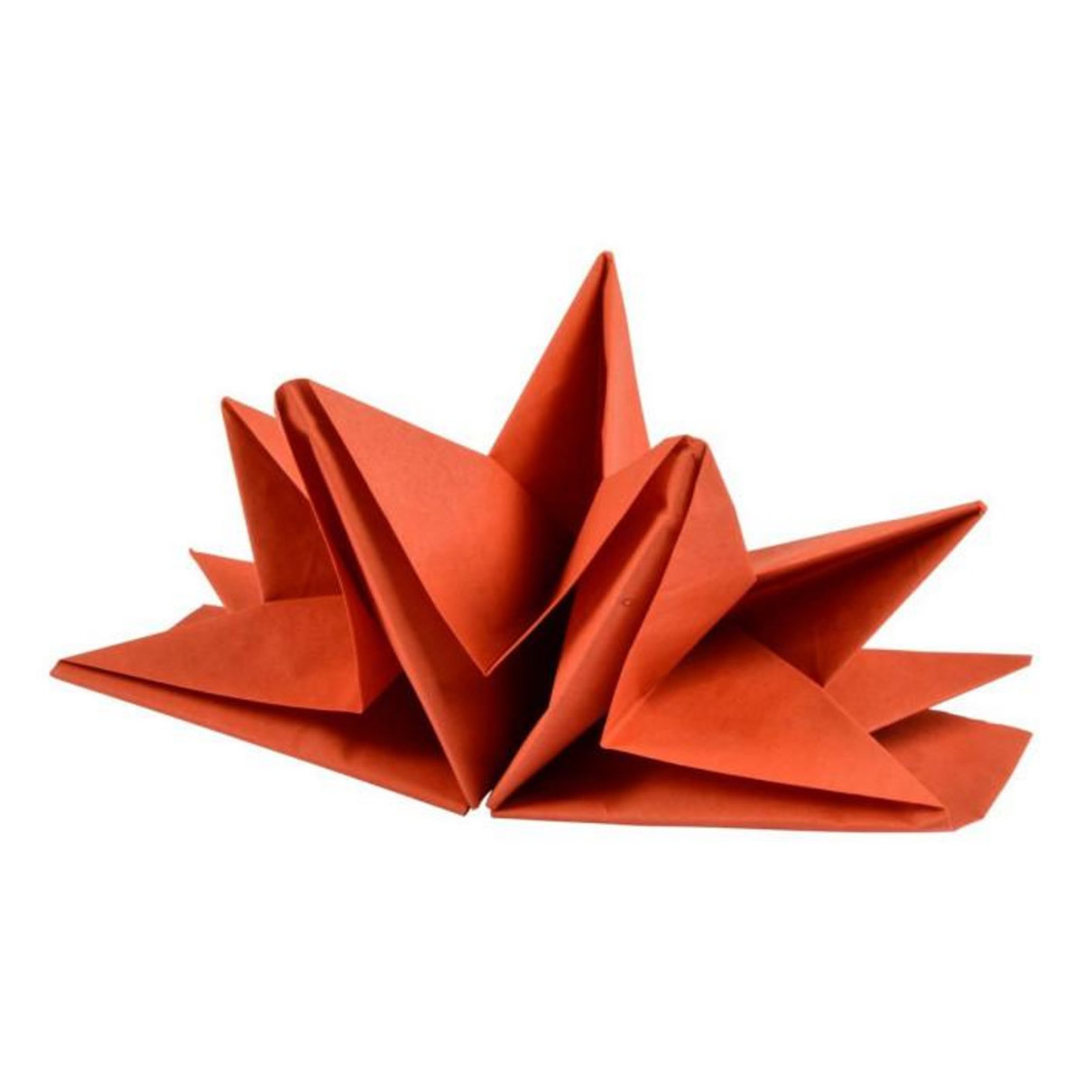 Paris Prix Lot de 12 Serviettes en Papier  Pré Pliées  40x60cm Terracotta