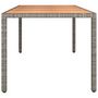 Voir la diapositive 4 : VIDAXL Table de jardin et dessus en bois Gris Resine tressee et acacia