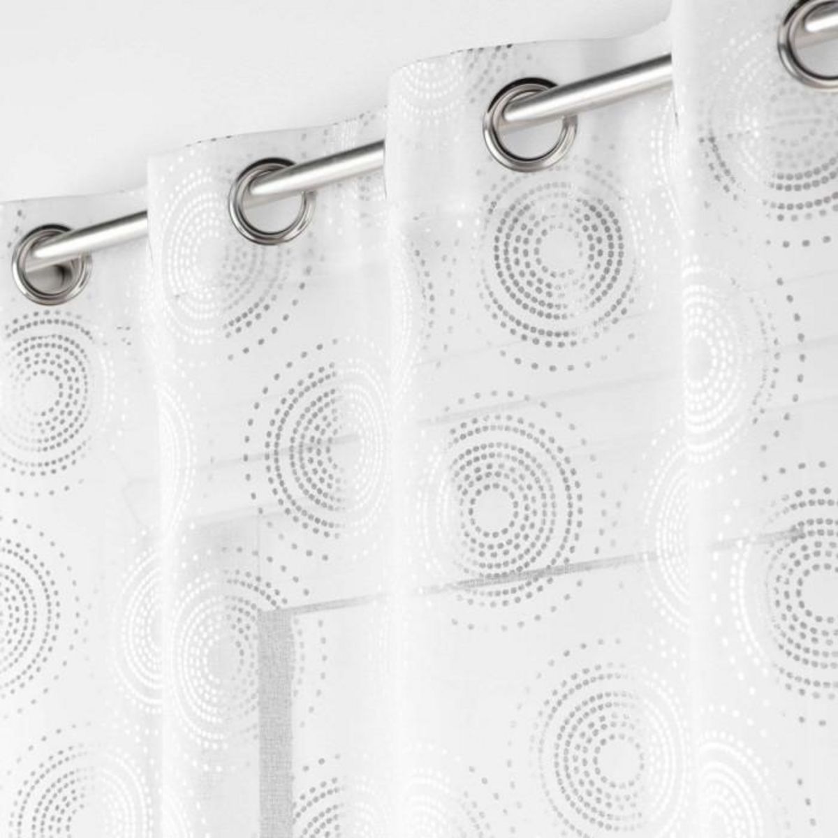 Paris Prix Rideau Voilage à Œillets  Lison  140x240cm Argent