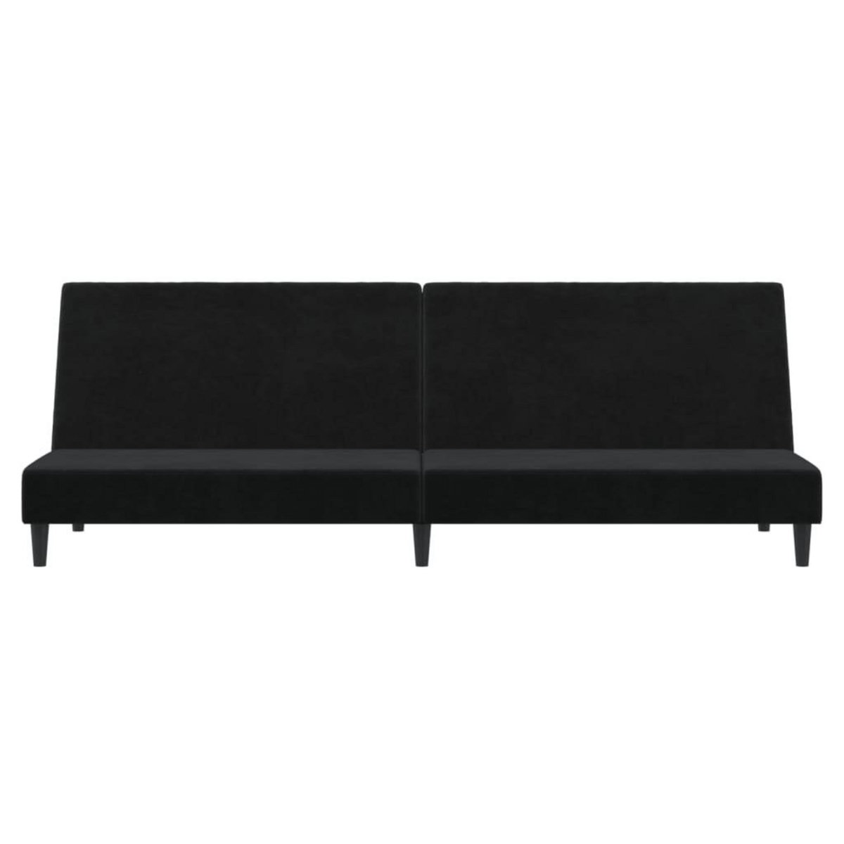VIDAXL Canape-lit 2 places noir velours