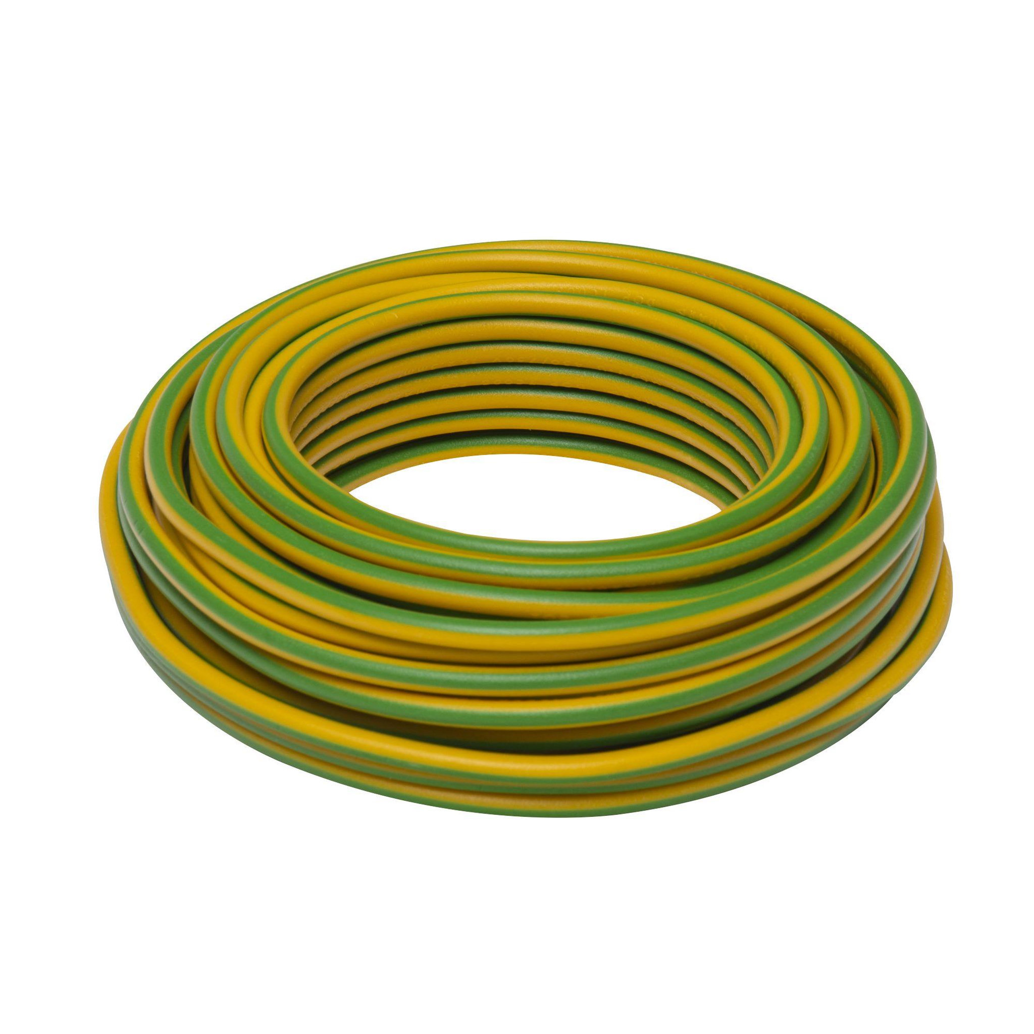 ZENITECH Câble électrique HO7V-U 2,5mm2 vert-jaune 10m