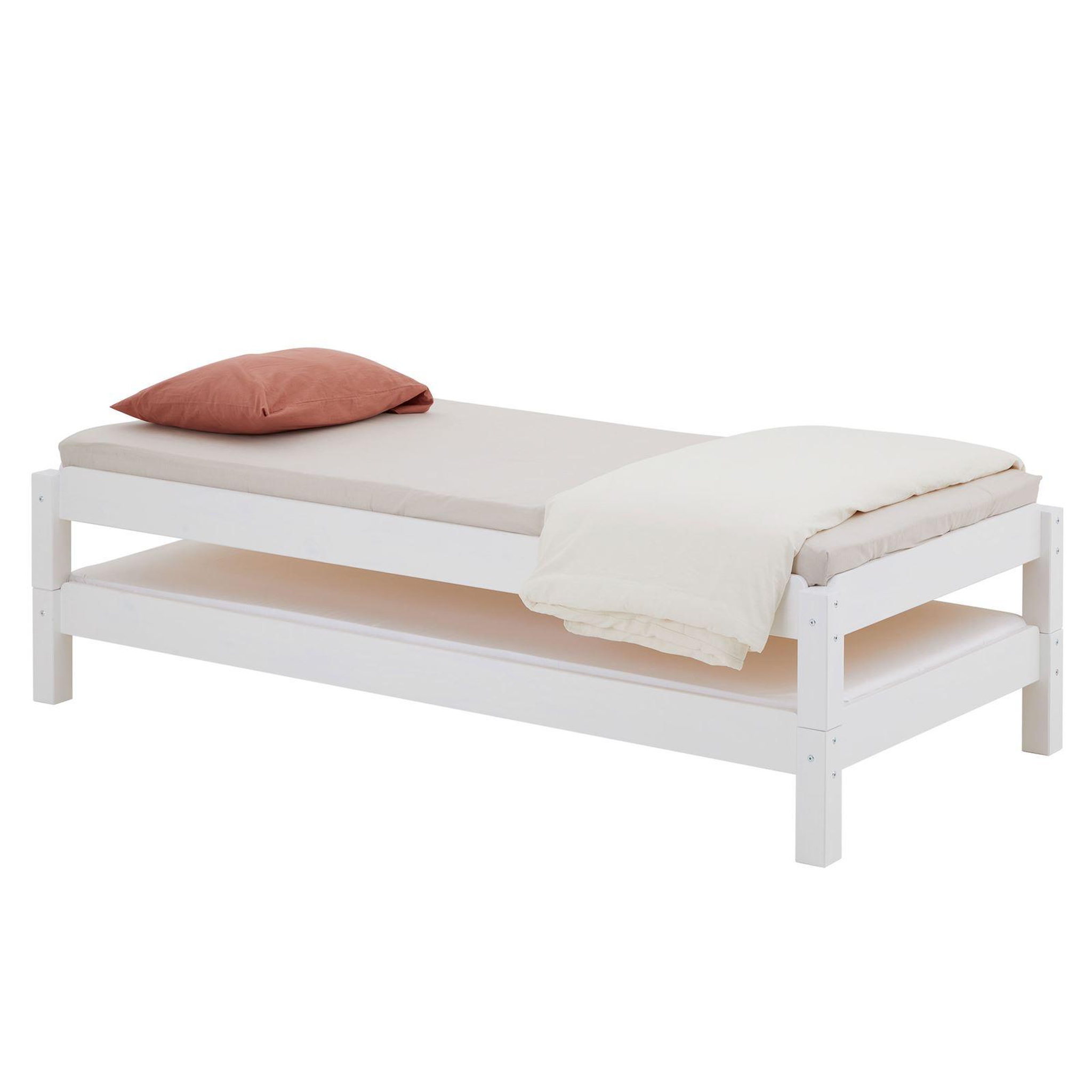 Voir la diapositive 1 : IDIMEX Lot de 2 lits superposables 80x190 cm RINO en pin massif