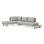 Paris Prix Salon de Jardin d'Angle 6 Places  Irun  225cm Gris