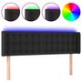 Voir la diapositive 2 : VIDAXL Tete de lit a LED Noir 147x16x78/88 cm Similicuir