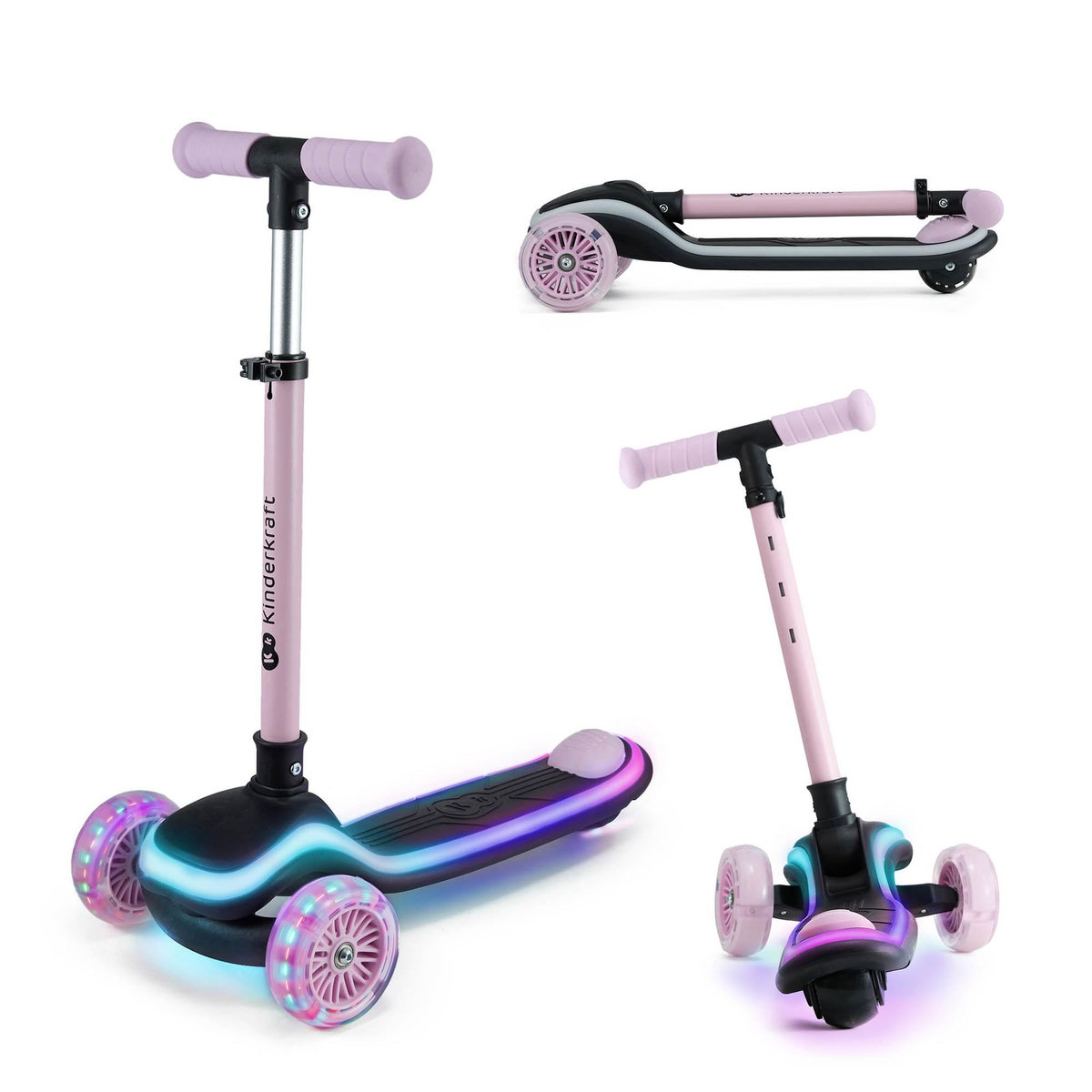 KINDERKRAFT Trottinette 3 roues led pour enfant