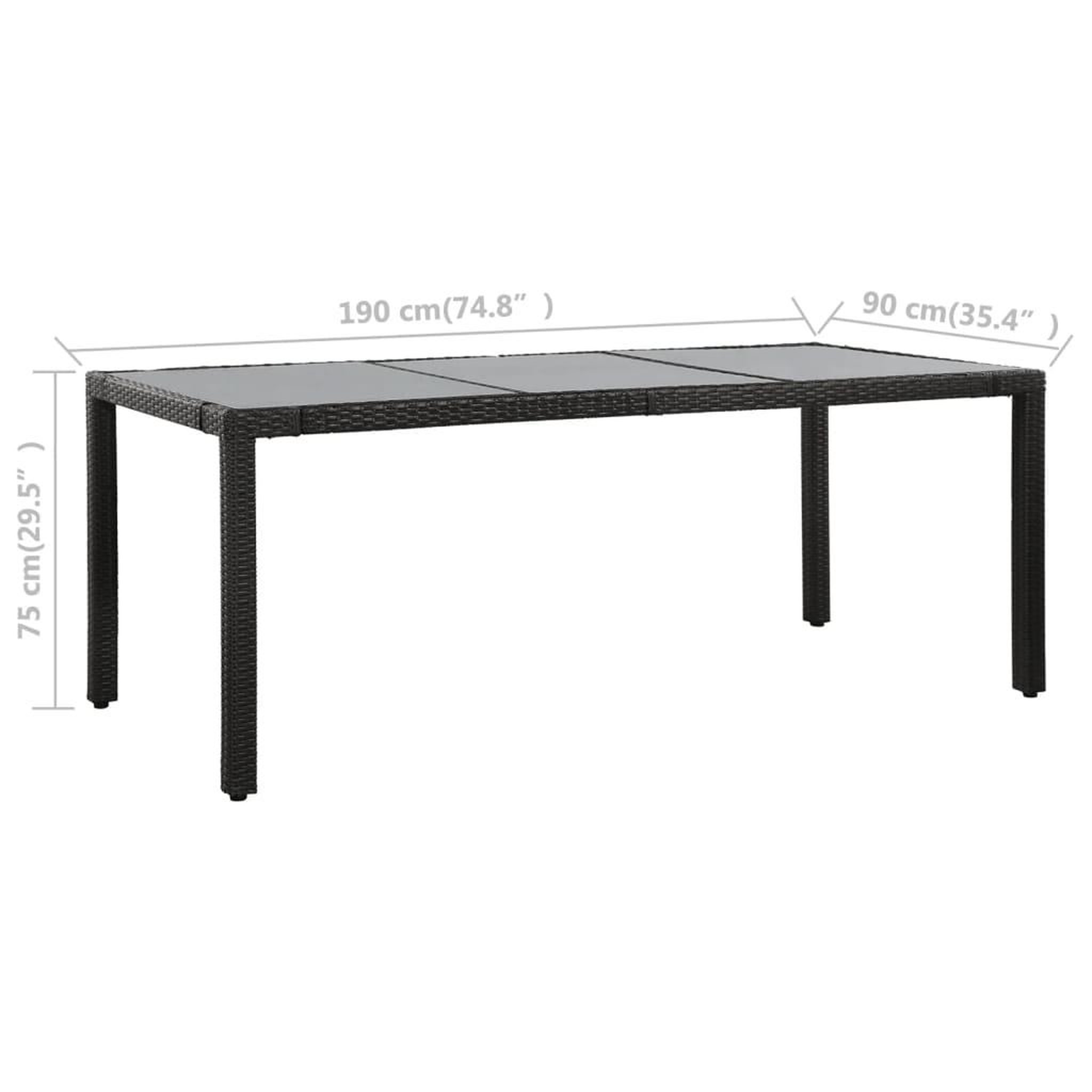 Voir la diapositive 6 : VIDAXL Ensemble a manger d'exterieur 9 pcs Resine tressee Noir