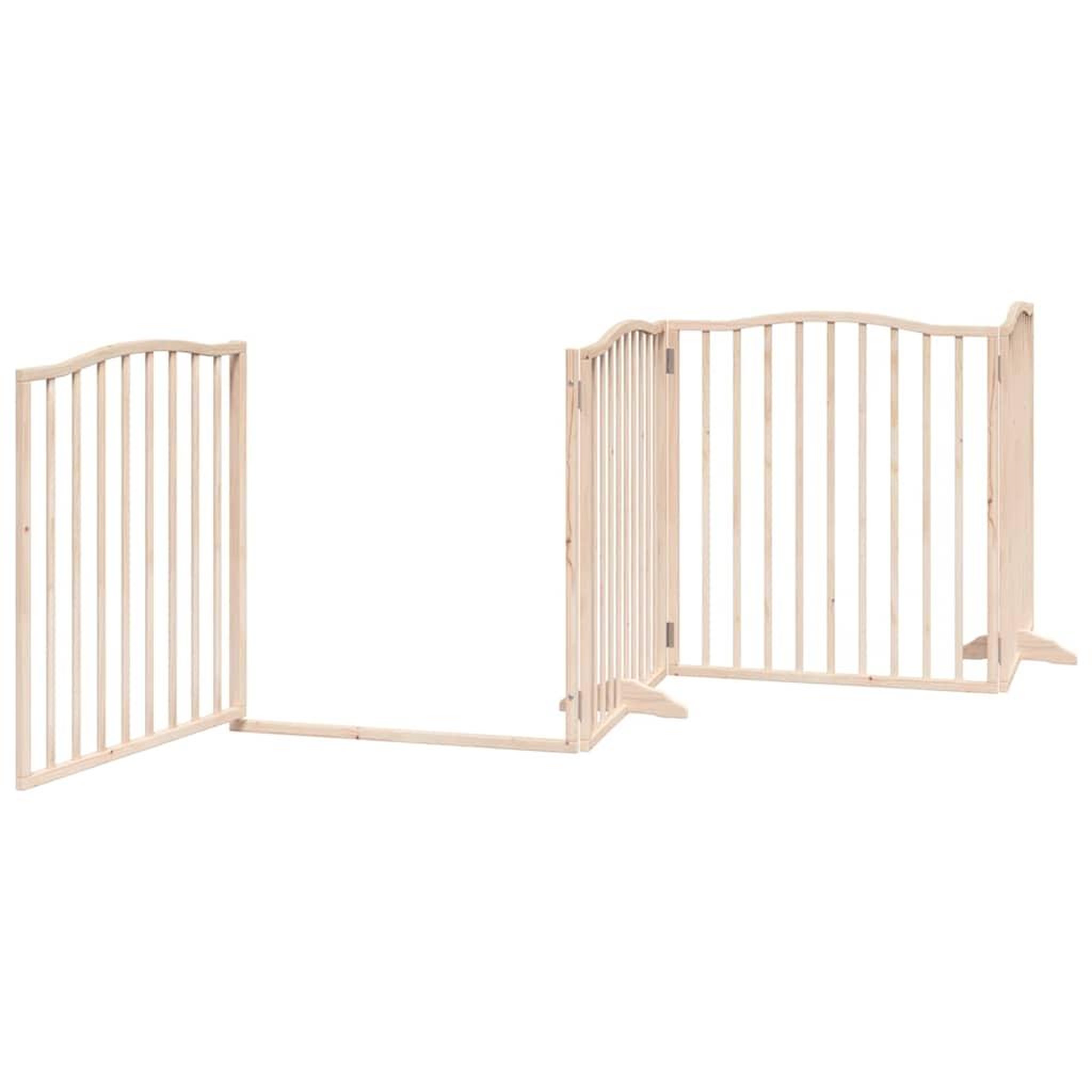 Voir la diapositive 5 : VIDAXL Barriere pour chien porte pliable 8 panneaux bois de peuplier