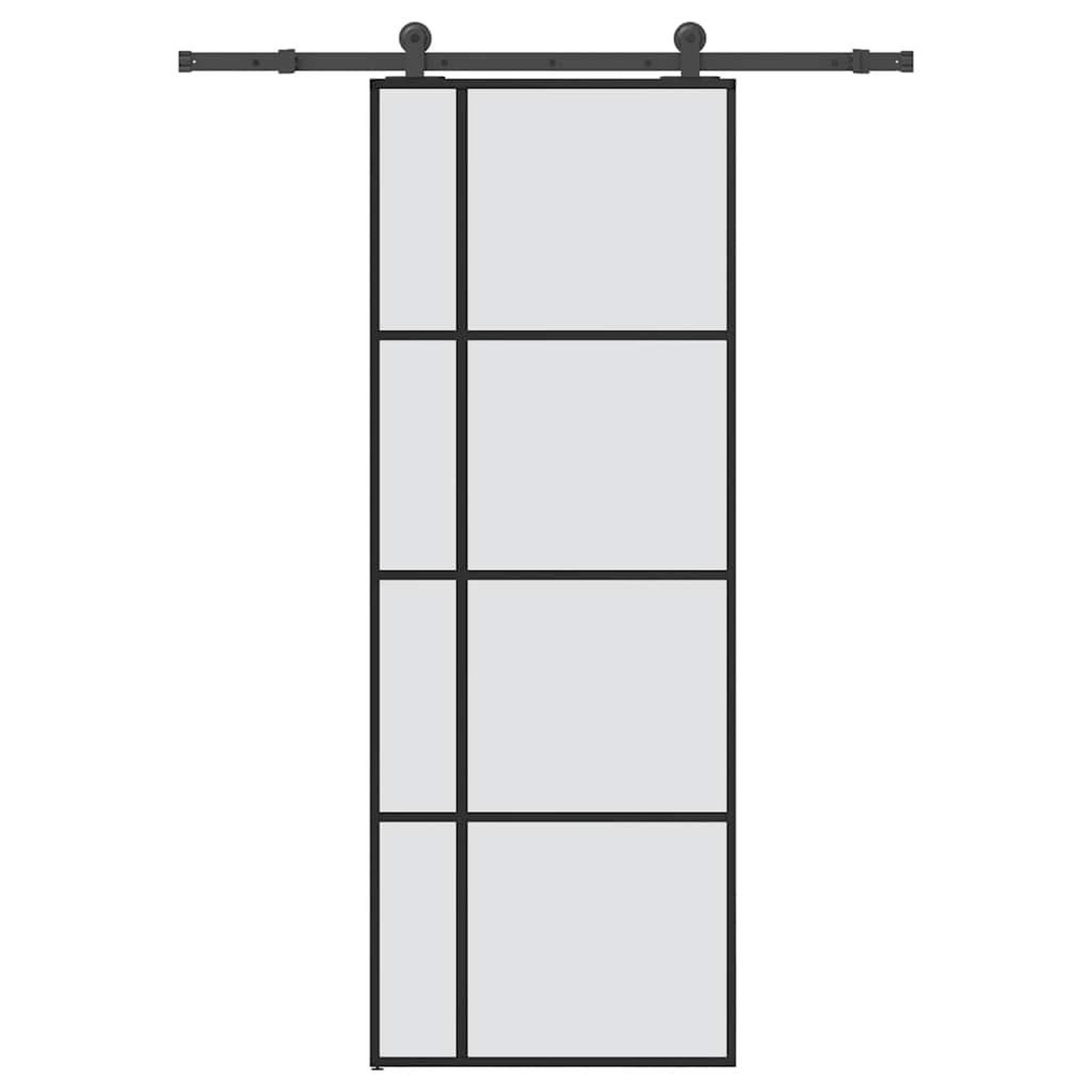 VIDAXL Porte coulissante avec kit de quincaillerie 76x205 cm Verre ESG