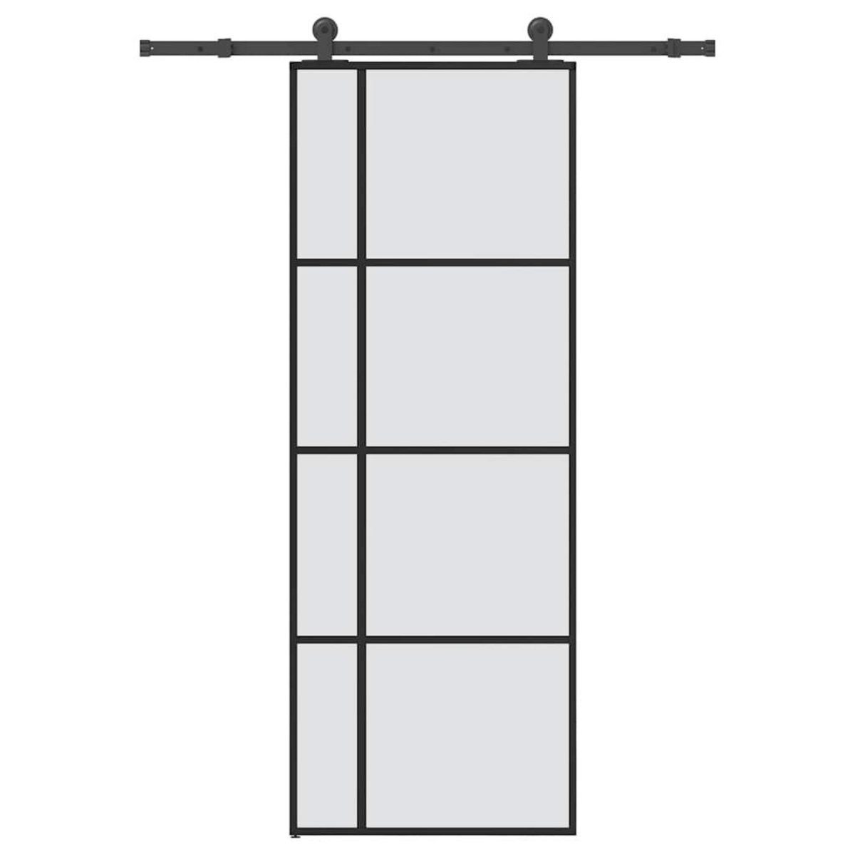 VIDAXL Porte coulissante avec kit de quincaillerie 76x205 cm Verre ESG