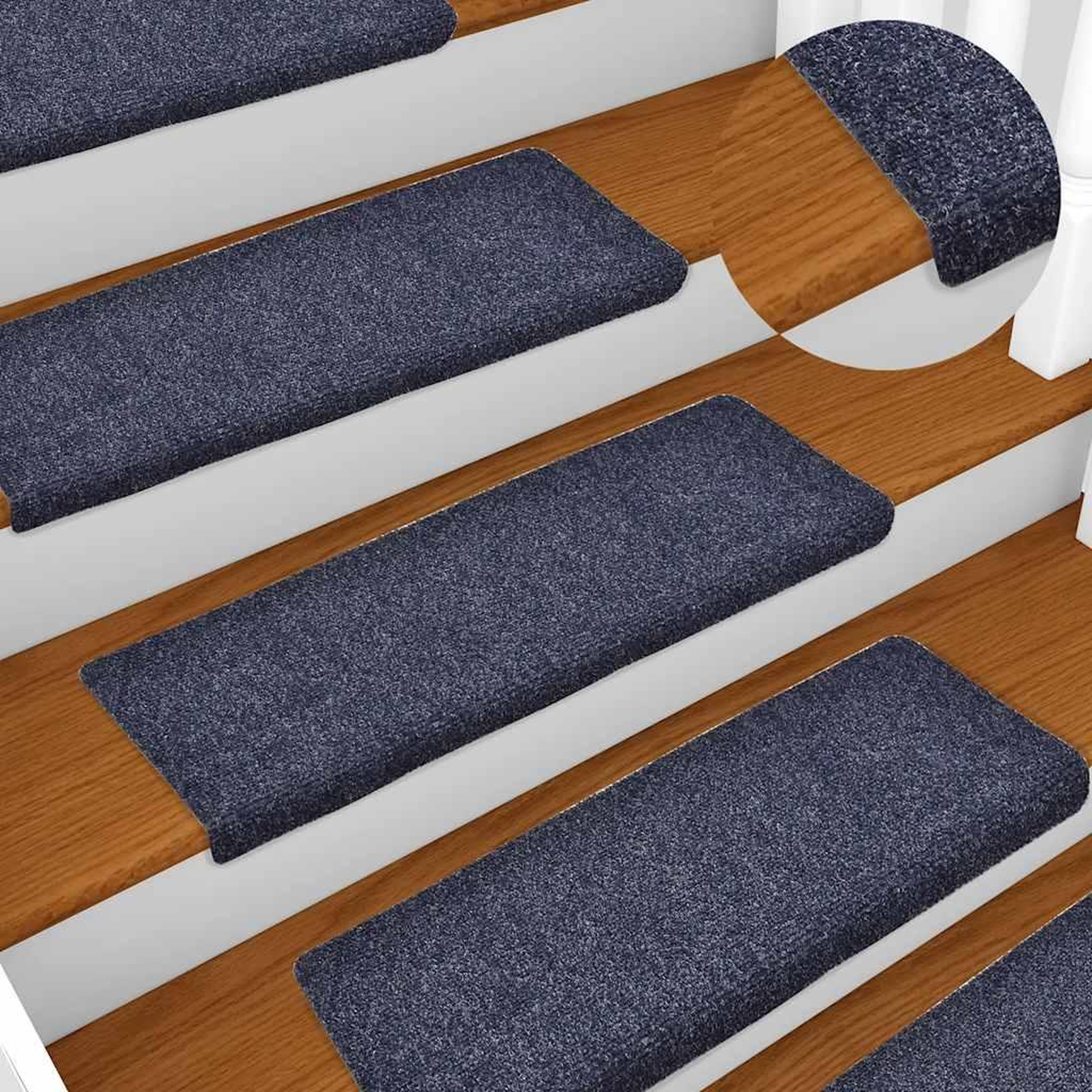 Voir la diapositive 5 : VIDAXL Tapis d'escalier autocollant 30 pcs bleu 65x21x4 cm