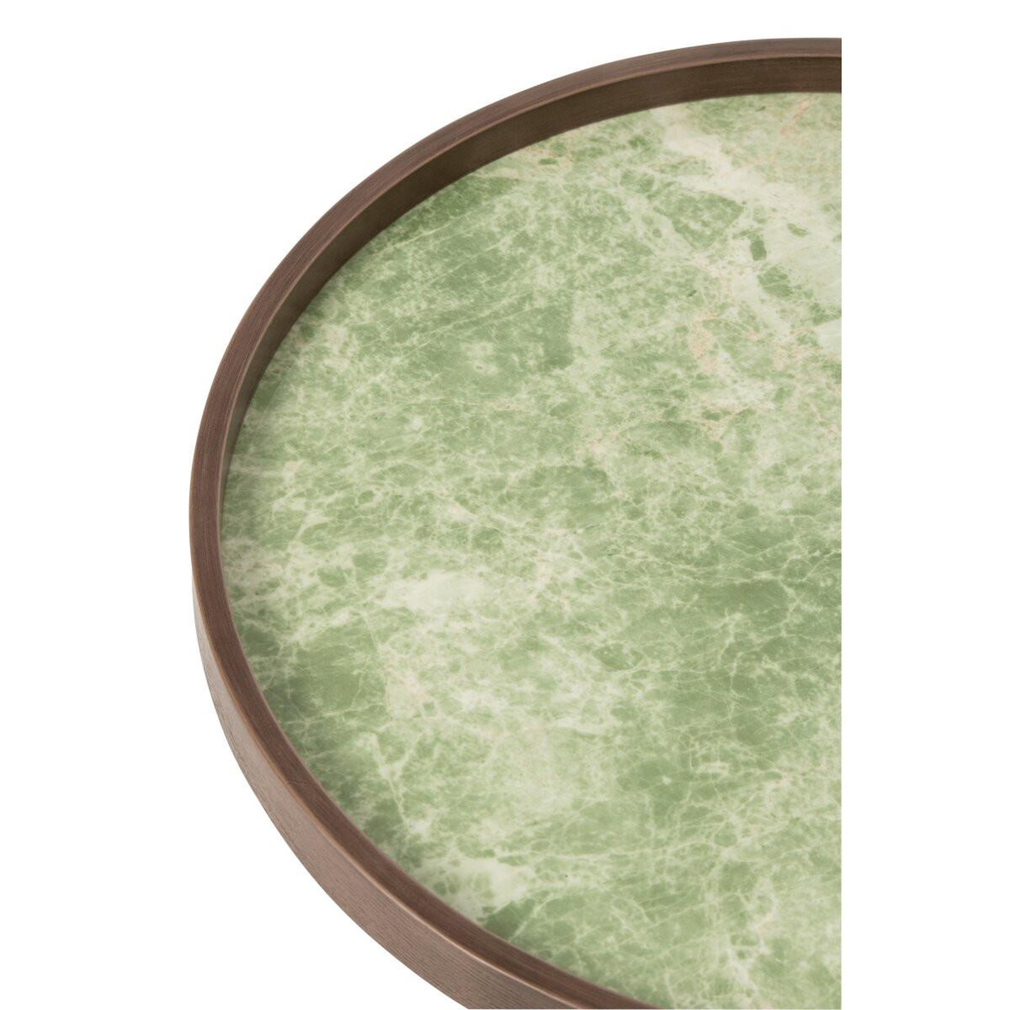 Voir la diapositive 5 : J-LINE Lot de 3 Tables Basses Gigognes  Yann  60cm Vert Olive