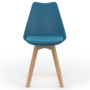 Voir la diapositive 3 : ID MARKET Lot de 6 chaises scandinaves SARA mix color blanc, gris clair, bleu canard x2, gris foncé x2