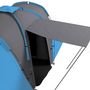 Voir la diapositive 5 : OUTSUNNY Tente de camping familiale 4-6 pers. - tente tunnel 2 grandes portes sac inclus - fibre verre polyester gris bleu