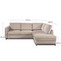 Voir la diapositive 6 : LISA DESIGN Brooke - canapé d'angle droit - convertible - 5 places - en velours