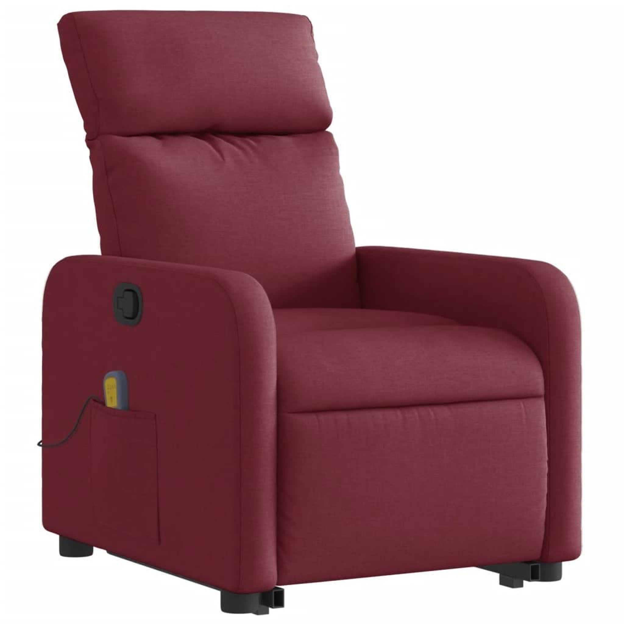 Voir la diapositive 4 : VIDAXL Fauteuil inclinable de massage Rouge bordeaux Tissu