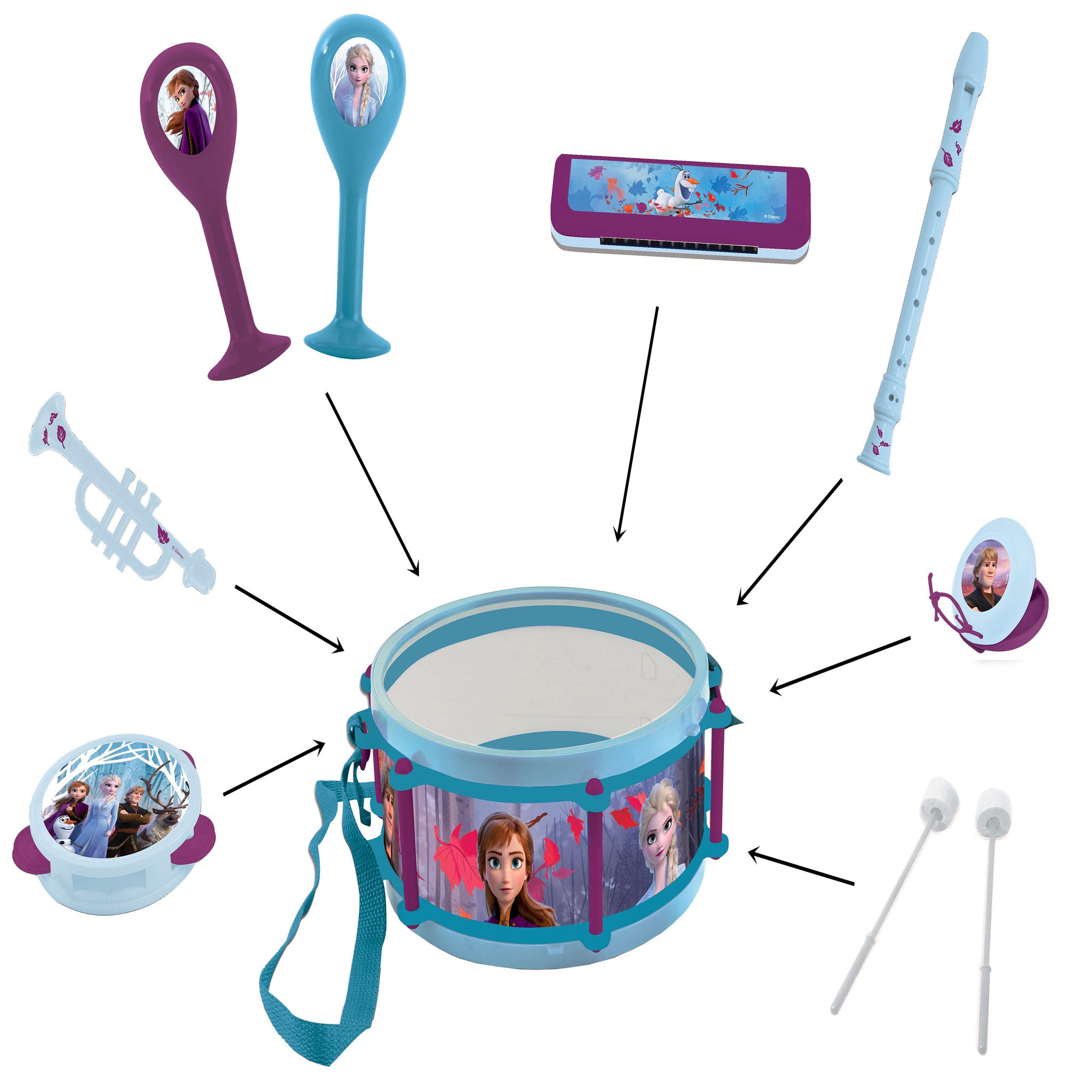 Voir la diapositive 6 : Lexibook Set Musical 7pcs Reine des Neiges
