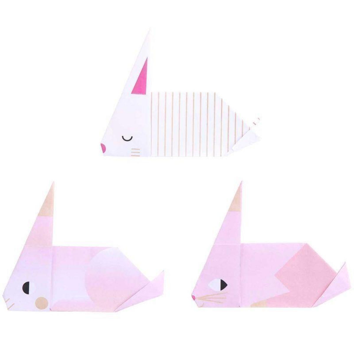 RICO DESIGN Papier d'origami de lapin, 30 feuilles